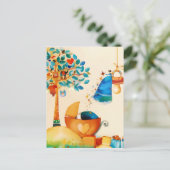 Sprookjesfee gefeliciteerd pasgeboren baby briefkaart (Staand voorkant)