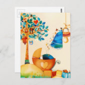 Sprookjesfee gefeliciteerd pasgeboren baby briefkaart (Voorkant / Achterkant)