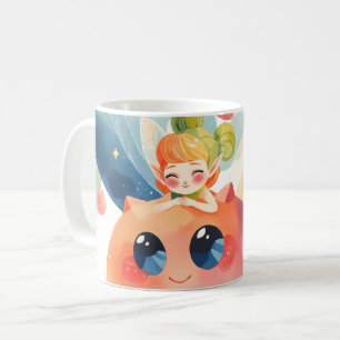 Sprookjesfee in een Bloeiende Bloementuin Koffiemok