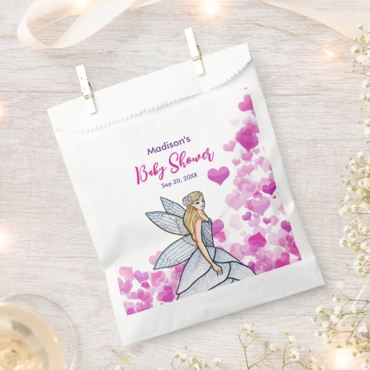 Sprookjesfee Prinses Roze Harten Mode Bedankzakje (Geknipt)