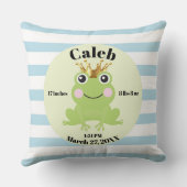 Sprookjesfeeënprins Blauwe Geboorte Cadeau Kussen (Achterkant)