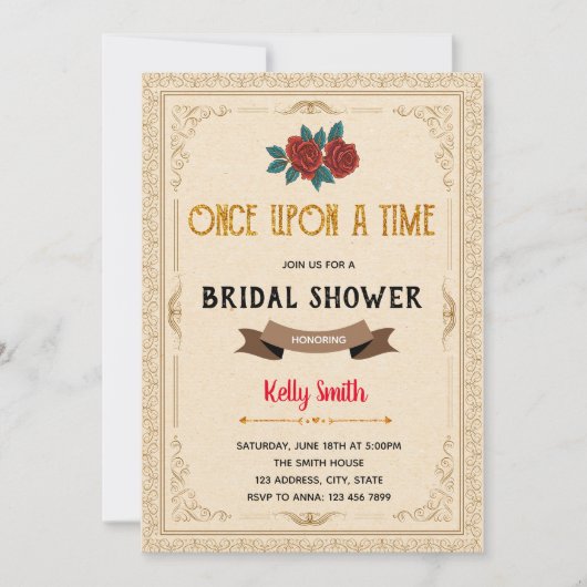 Sprookjesfeest uitnodiging (Voorkant)