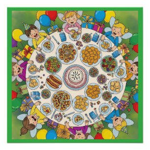 Sprookjesfeest voor kinderen perfect poster