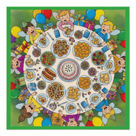 Sprookjesfeest voor kinderen perfect poster (Voorkant)