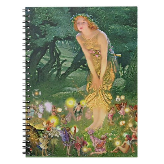 Sprookjesfiguren in het maanlicht notitieboek (Voorkant)