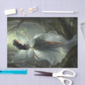 Sprookjesfiguur en Vogel Decoupage Tissuepapier (Craft)