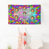 Sprookjesfiguur gepersonaliseerde verjaardagsbanne spandoek (Insitu)