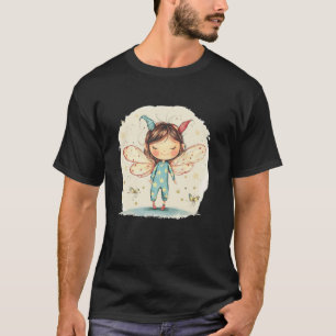 Sprookjesfiguur in pyjamapatroon voor gezellige mo t-shirt