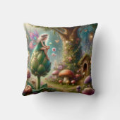 Sprookjesfiguur zittend op een Artisjok Magische I Kussen (Achterkant)