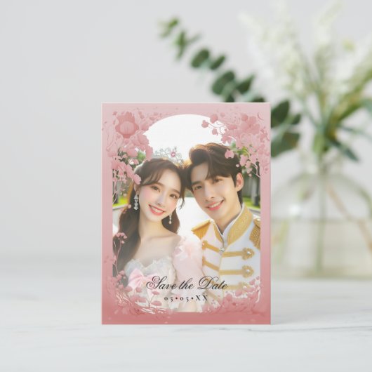 Sprookjesfoto bewaar de datum briefkaart (Staand voorkant)