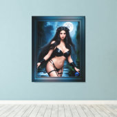 Sprookjesgodin van de oude ruïnes van Antinaeous Canvas Afdruk (Insitu (Houten vloer))