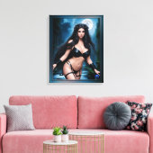 Sprookjesgodin van de oude ruïnes van Antinaeous Canvas Afdruk (Insitu (Woonkamer))