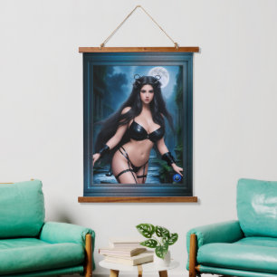 Sprookjesgodin van de oude ruïnes van Antinaeous Hangend Wandkleed