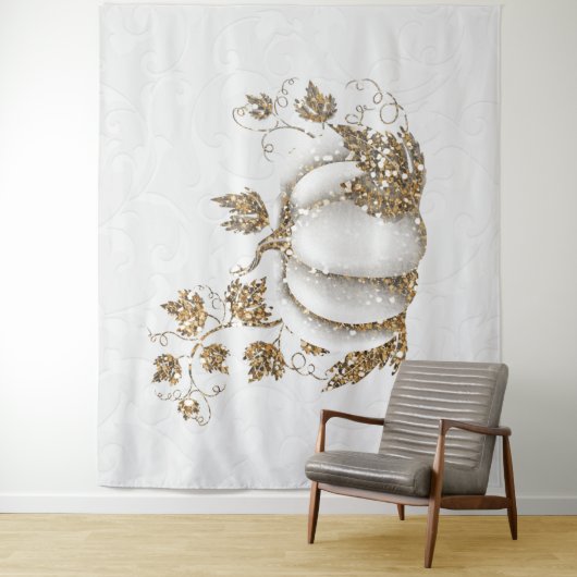 Sprookjesgoud Witte Pompoen Sprookjesbanner Wandkleed (In situ)