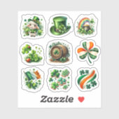 Sprookjesgroene Ierse volksmuziek St. Patrick's Da Sticker (Vel)
