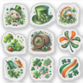 Sprookjesgroene Ierse volksmuziek St. Patrick's Da Sticker (Voorkant)