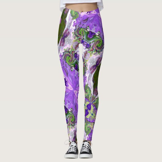 Sprookjesharten Paarse Broek Leggings (Voorkant)