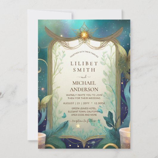 SPROOKJESHARTROUWINUITNODIGINGEN SPROOKJE ELFEN KAART (Voorkant)