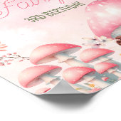 Sprookjeshuis Roze Verjaardag Paddenstoel Poster (Hoek)
