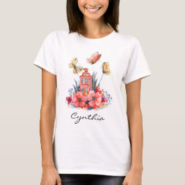 Sprookjeshuis Waterverf Bloemen & Vlinders T-shirt