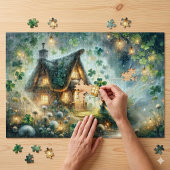 Sprookjeshuisje met lichtjes legpuzzel