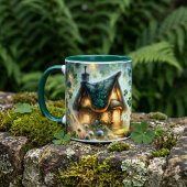 Sprookjeshuisje met lichtjes van de Shamrock Fee Mok