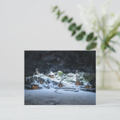 Sprookjeshuizen in een Winterholte Kerst Briefkaart (Staand voorkant)