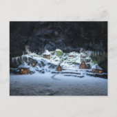 Sprookjeshuizen in een Winterholte Kerst Briefkaart (Voorkant)