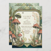 Sprookjeshuwelijk Feeërieke Paddenstoelen Bos Kaart (Voorkant / Achterkant)