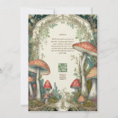 Sprookjeshuwelijk Feeërieke Paddenstoelen Bos Kaart (Achterkant)