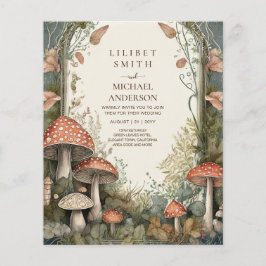 Sprookjeshuwelijk in de natuur met een vintage elf flyer