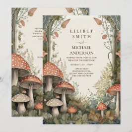 Sprookjeshuwelijk in de natuur met een vintage elf kaart