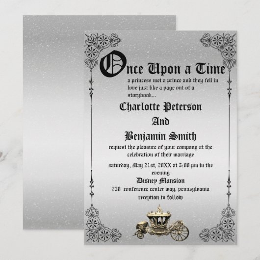 sprookjeshuwelijk kaart (Voorkant / Achterkant)