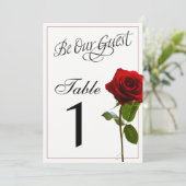 Sprookjeshuwelijk Tafel Nummers Kaart (Staand voorkant)