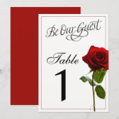 Sprookjeshuwelijk Tafel Nummers Kaart (Voorkant / Achterkant)
