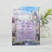 Sprookjeshuwelijksuitnodiging Er Was Eens Kaart (Staand voorkant)