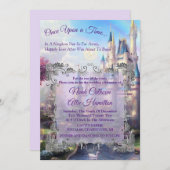 Sprookjeshuwelijksuitnodiging Er Was Eens Kaart (Voorkant / Achterkant)