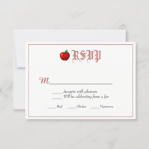 Sprookjeshuwelijksuitnodiging RSVP Kaartje