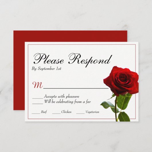 Sprookjeshuwelijksuitnodiging RSVP Kaartje (Voorkant / Achterkant)