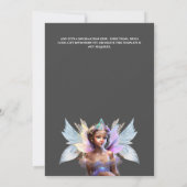 Sprookjesijs prinses roze glitter vleugels magisch kaart (Achterkant)