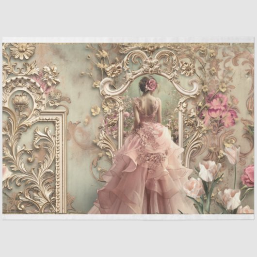 Sprookjesjurk, Shabby Chic, Portretkunst Tissuepapier (Voorkant)