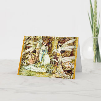 Sprookjesjuwelen met gouden grens verjaardag kaart