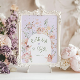 Sprookjeskaarten en cadeaus Whimsical Paarse Verja Poster