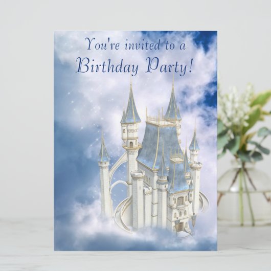 Sprookjeskasteel 6.5 x 8.75 Uitnodiging (Staand voorkant)