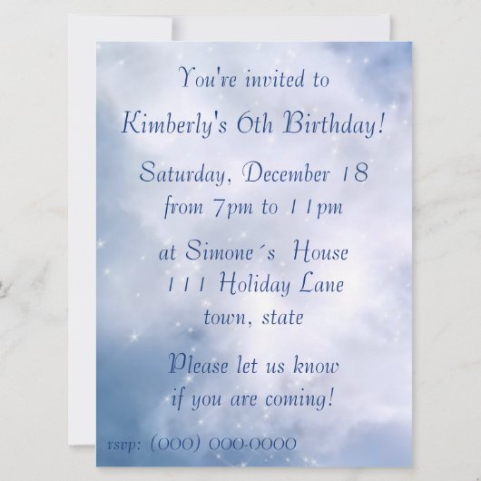 Sprookjeskasteel 6.5 x 8.75 Uitnodiging (Achterkant)