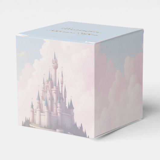 Sprookjeskasteel bruiloft bedankdoosjes (Voorkant Zijde)