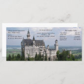 Sprookjeskasteel bruiloft programma programmakaart (Voorkant / Achterkant)