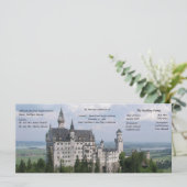 Sprookjeskasteel bruiloft programma programmakaart (Staand voorkant)