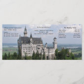 Sprookjeskasteel bruiloft programma programmakaart (Voorkant)