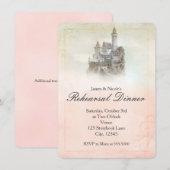 Sprookjeskasteel Bruiloft Rehearsal Kaart (Voorkant / Achterkant)